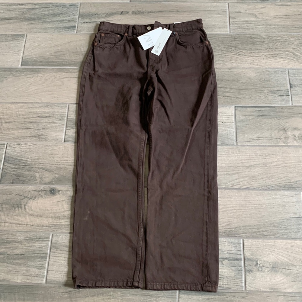 Women’s Brown Straight-Leg Jeans